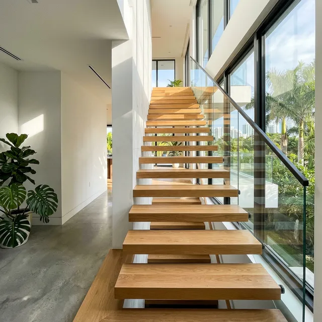 Custom Floating Stair Installation in Miami, FL