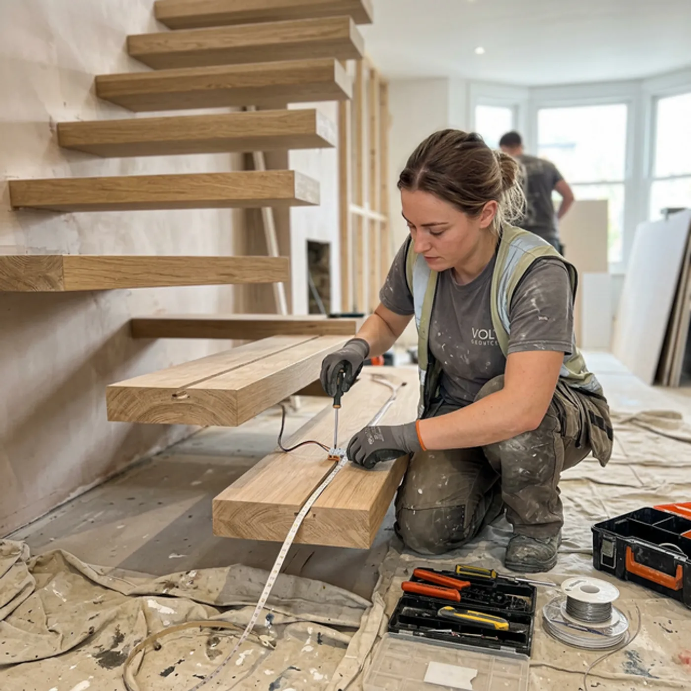 Integrated LED Lighting Systems for Floating Stairs